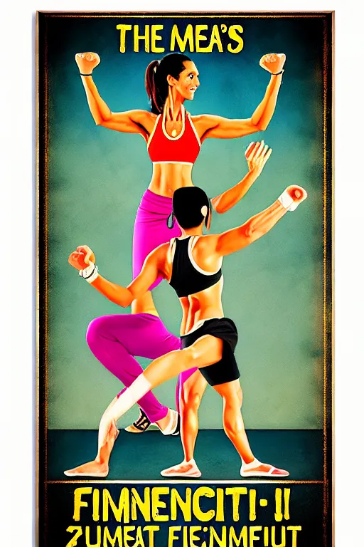 Image similar to Ancient zumba fitness art poster from Jesus time