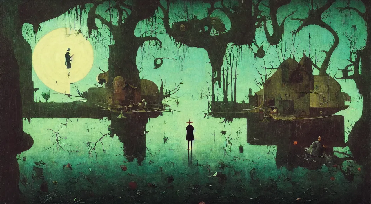 Prompt: single flooded simple!! head!!!, very coherent and colorful high contrast masterpiece by norman rockwell franz sedlacek hieronymus bosch dean ellis simon stalenhag rene magritte gediminas pranckevicius, dark shadows, sunny day, hard lighting