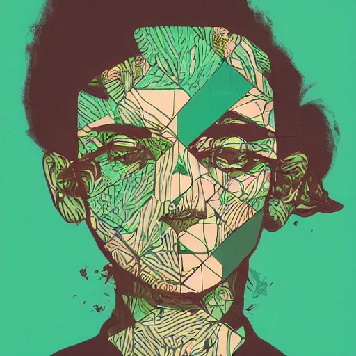 Prompt: MfChar profile picture by Sachin Teng, asymmetrical, Organic Painting , Leaf Green, adidas, Green smoke, Impressive, Award Winning, Warm, Good Vibes, Positive, geometric shapes, hard edges, energetic, intricate background, graffiti, street art:2 by Sachin Teng:4