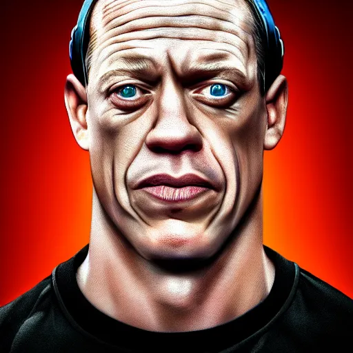 Image similar to the lovechild of john cena and steve buscemi, realistic, hyperrealistic, 8 k resolution, hd quality, very detailed, highly detailed, intricate details, real life, real world, trending on artstation, 7 0 s photo