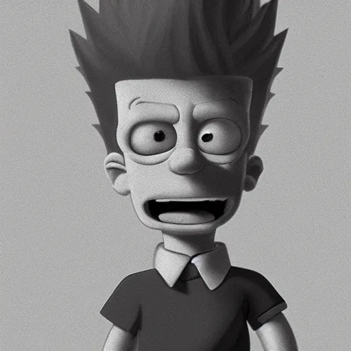 Prompt: Bart Simpson, Illustrator Concept Artist, artstation, 8K