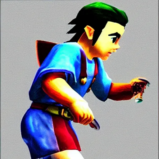 Image similar to xavi hernandez in zelda ocarina of time remastered