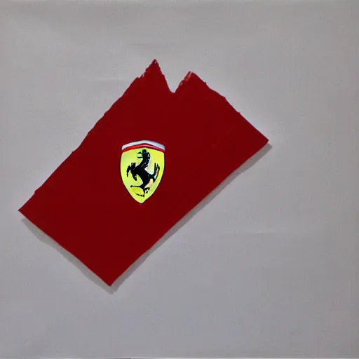 Image similar to Ferrari, tissue paper art