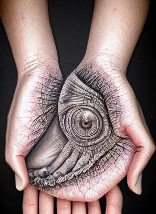 Image similar to hand art jinjo ito hyperrealism, intricate detailed