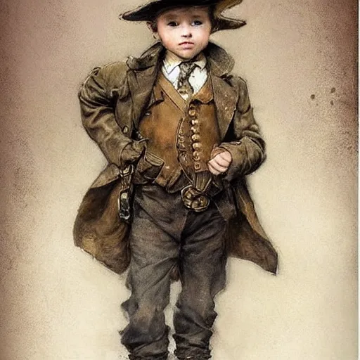 Image similar to (((((((((portrait of boy dressed as steampunk detective . muted colors.))))))))) by Jean-Baptiste Monge !!!!!!!!!!!!!!!!!!!!!!!!!!!