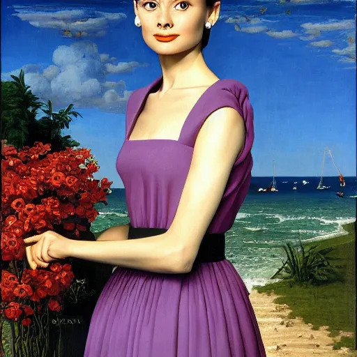 Image similar to audrey hepburn art by giovanni battista moroni