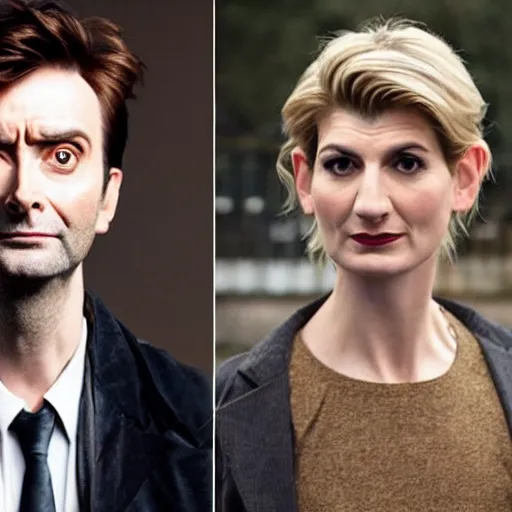 Image similar to david tennant mixed with jodie whittaker