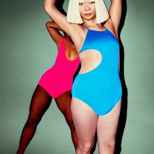 Image similar to sia furler wearing a leotard photoshoot