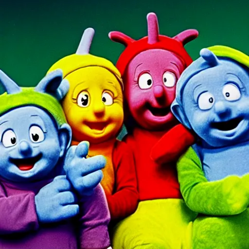 Image similar to smurf teletubbies