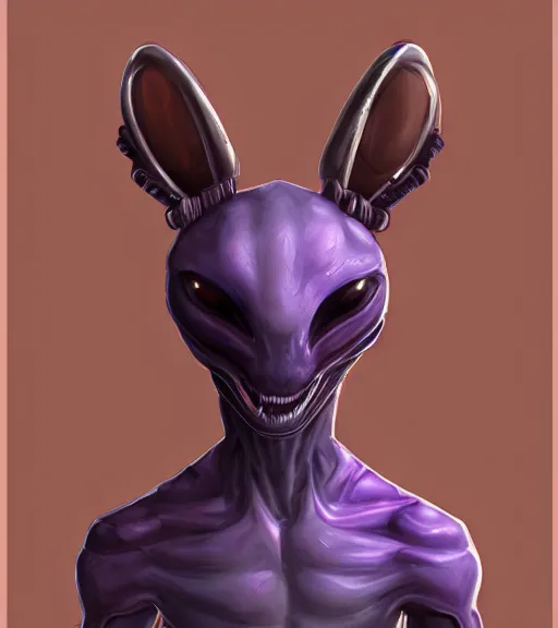 Prompt: character portrait art, ant!! ( animal ) alien, trending in artstation, purple color lighting