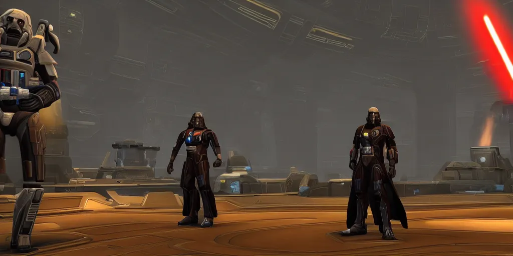 Image similar to screenshot of obama in swtor, heroengine, 4 k