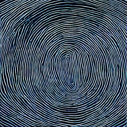 Image similar to a thumbprint abstract art line by ari weinkle