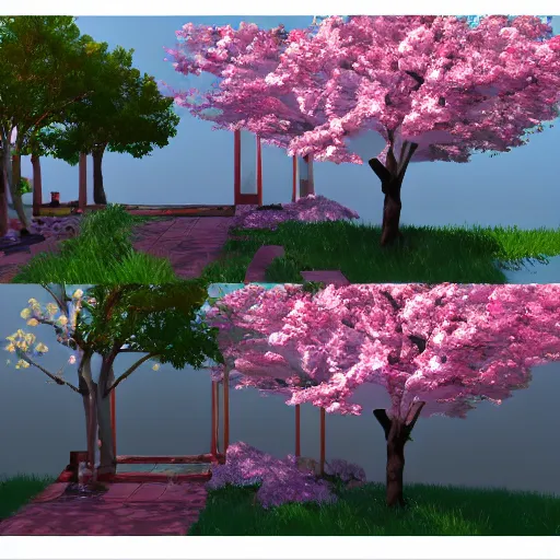 Prompt: sakura unreal engine