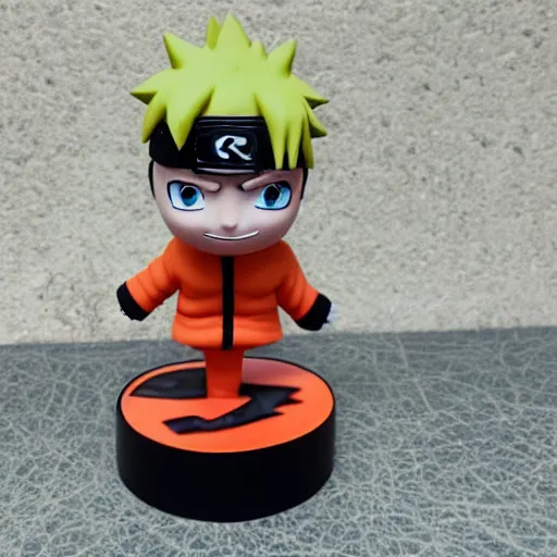 Prompt: 3d printed figurine, naruto