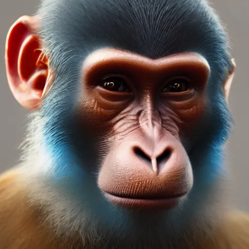 Image similar to portrait of monkey, 8 k uhd, unreal engine, octane render in the artstyle of finnian macmanus, john park and greg rutkowski