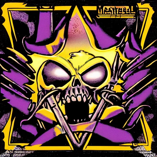 Image similar to undertale heavy metal album cover, album cover