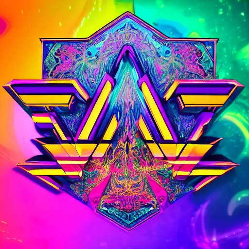 Image similar to a and w vaporwave logo, colorful, digital art, cosmic, 3 d high definition, trending on art station, photorealistic, high resolution, 8 k, octane, hyper detailed, insane details, intricate, elite, ornate, elegant trend, highly detailed and intricate, sharp focus, photography, unreal engine