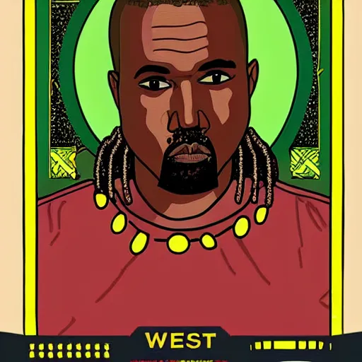 Prompt: Kanye West Tarot card