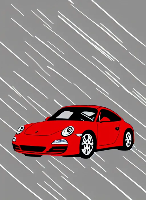 Image similar to abstract illustration of the porsche 9 1 1