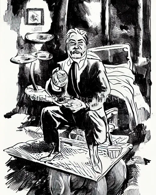Image similar to Portrait of Uncle Aloysius, Snake Oil salesman, The Spirit of the Bull Run, corporate portrait art by Jack Kirby