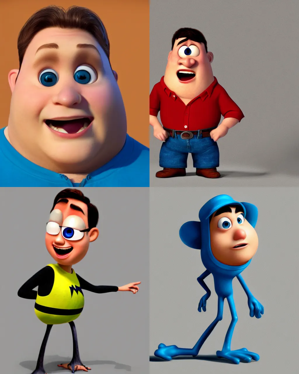 Prompt: Medium shot of a typical character in the style of Pixar