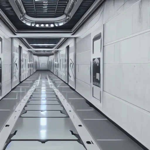 Prompt: futuristic horror science facility corridor, scp, unreal engine 5, rtx, next - gen graphics, secure contain protect, aaa game trailer, cinematic lighting, 3 d render, 4 k 6 0 fps, teaser, cinema 4 d