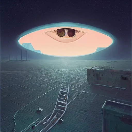 Image similar to eye of horus, wedjat eye, udjat eye, egypt by simon stalenhag