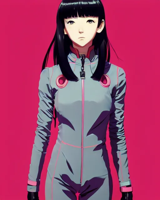 Image similar to girl wearing eva plugsuit | | very very anime!!!, fine - face, audrey plaza, realistic shaded perfect face, fine details. anime. realistic shaded lighting poster by ilya kuvshinov katsuhiro otomo ghost - in - the - shell, magali villeneuve, artgerm, jeremy lipkin and michael garmash and rob rey