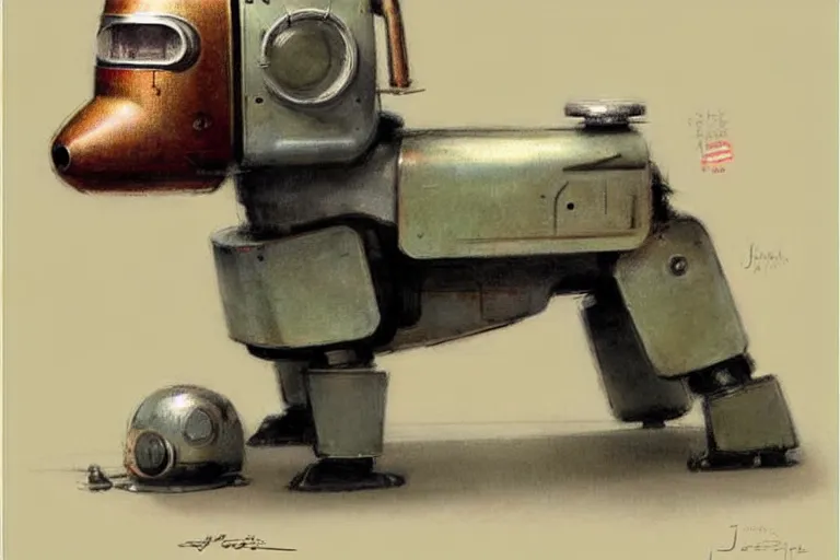 Image similar to ( ( ( ( ( 1 9 5 0 s retro future robot android dog. muted colors. ) ) ) ) ) by jean - baptiste monge!!!!!!!!!!!!!!!!!!!!!!!!!!!!!!