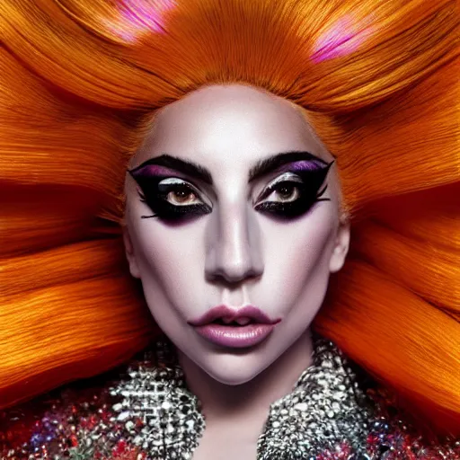 Prompt: lady gaga artpop act 2 album cover shot by nick knight, canon, showstudio, billboard, highly realistic. high resolution. highly detailed. dramatic. 8 k. 4 k.