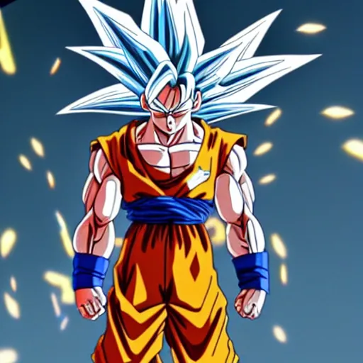 Image similar to goku turning into a super saiyan, stunning, hyper detailed, 4 k cinematic octane render