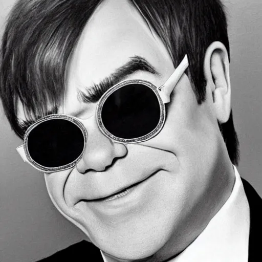 Image similar to thumbs up from Elton John, insane detailed photorealistic photo,