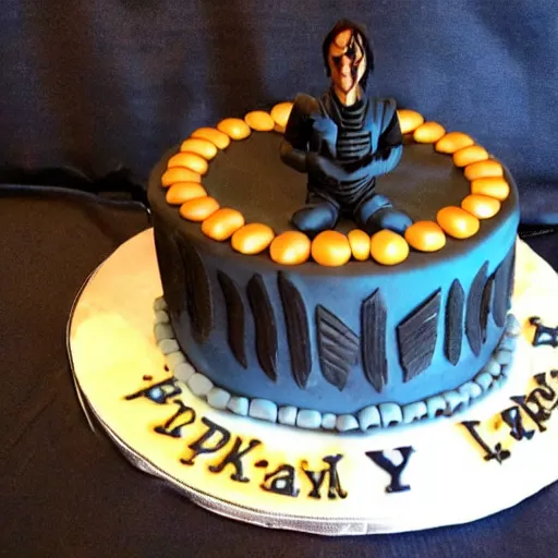 Prompt: gul dukat birthday cake