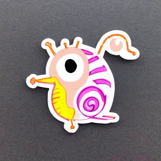 Image similar to snail animal toy illustration sticker, cute, cartoon, kids