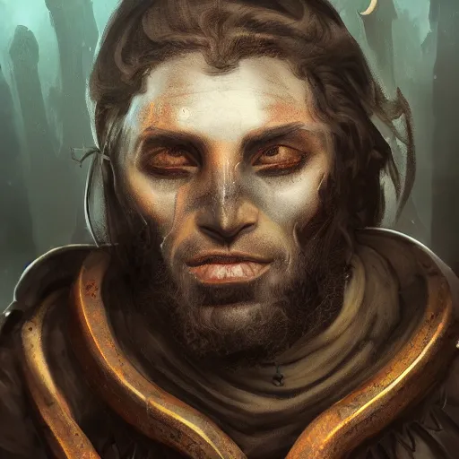 Prompt: a detailed portrait of a medieval bounty hunter called narcosis, fantasy art illustration, incredibly highly detailed and realistic, 8 k, sharp focus