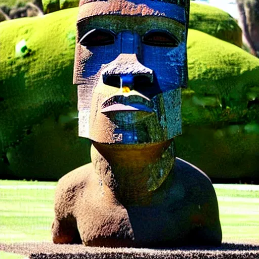 Image similar to Easter island head statue of Shaquille O'Neal