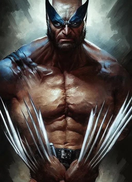 Prompt: Portrait Wolverine, marvel comics, dark, intricate, highly detailed, smooth, artstation, digital illustration by Ruan Jia and Mandy Jurgens and Artgerm and Wayne Barlowe and Greg Rutkowski and Frank Frazetta