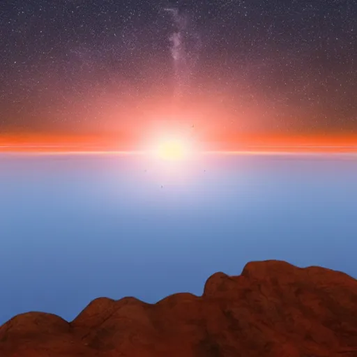 Image similar to beautiful star rising over the morning horizon