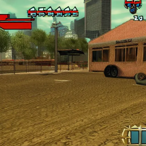 Prompt: a screenshot of a playstation 2 game