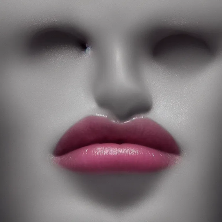 Image similar to beautiful female lips up close inhaling a mysterious smoke, featured on artstation, cgsociety