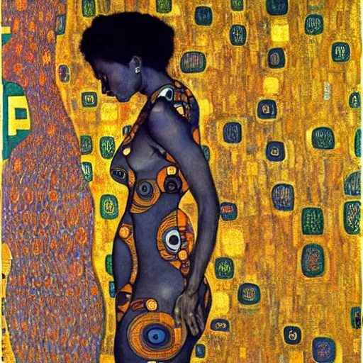 Prompt: African women Gustav Klimt art