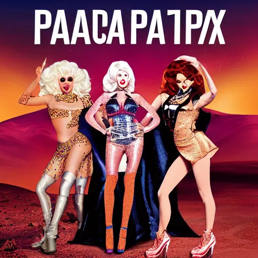 Image similar to rupaul drag race in the year 3 0 0 0 on mars