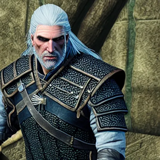 Image similar to geralt of rivia on a boat