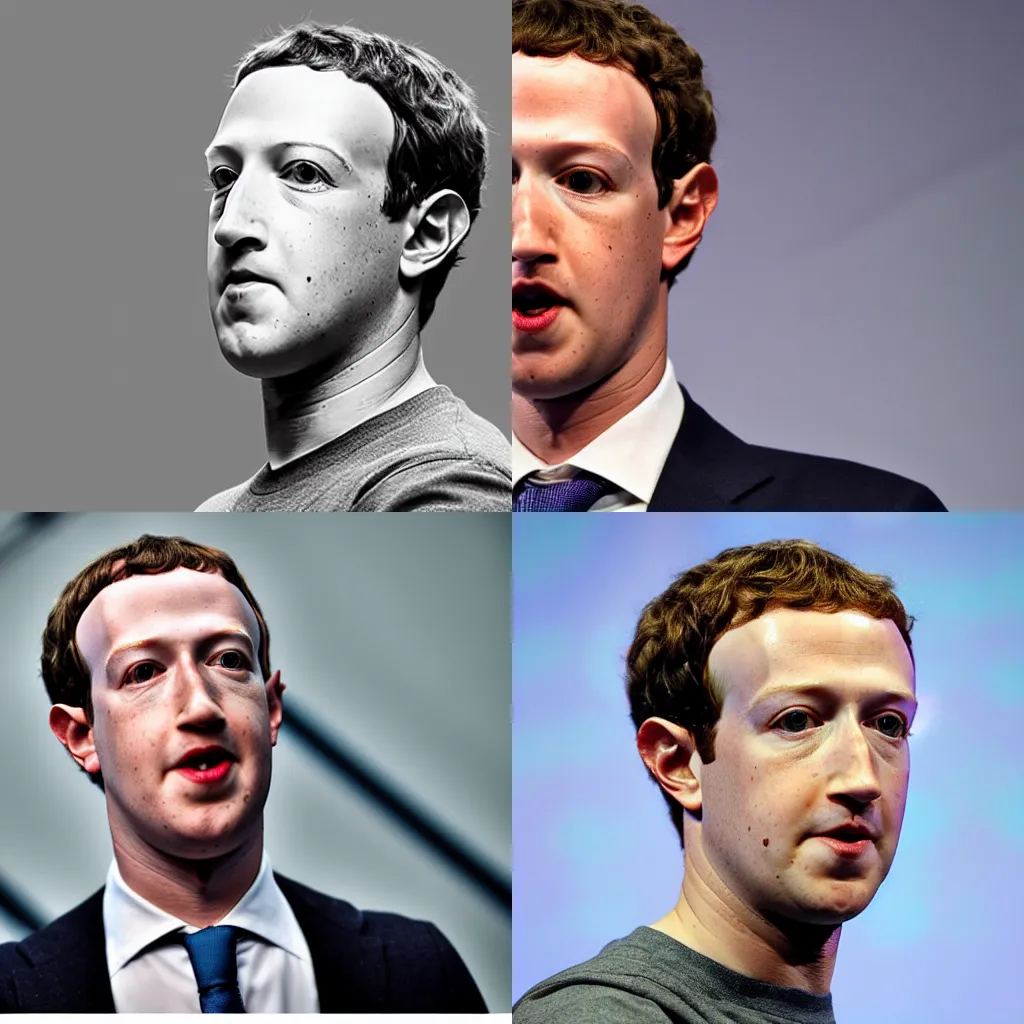Prompt: angry mark zuckerberg staring directly at me