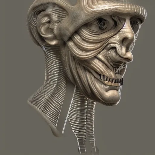 Image similar to luigi, a computer rendering by h. r. giger, trending on zbrush central, neoplasticism, zbrush, reimagined by industrial light and magic, # vfxfriday