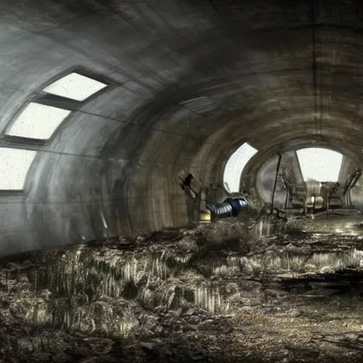 Image similar to bunker underground post apocalyptic atomic style shelter nuclear