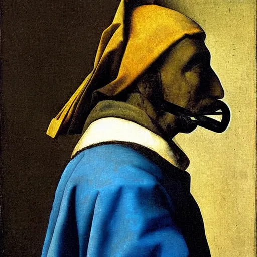 Prompt: painting of smoking ravens, Johannes Vermeer