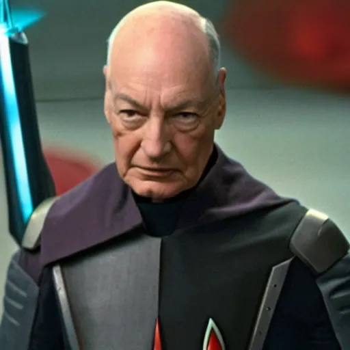 Image similar to caprain picard as a space pirate