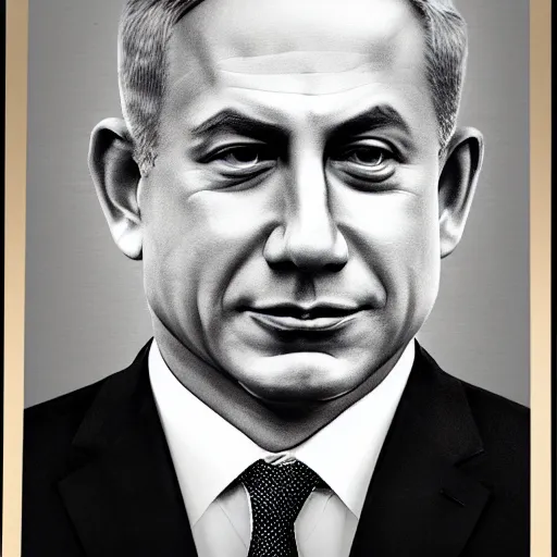 Image similar to benjamin netanyahu portrait, photorealistic, detailed