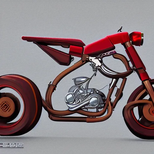 Image similar to motorcycle made from gummy candy, global illumination, photorealistic